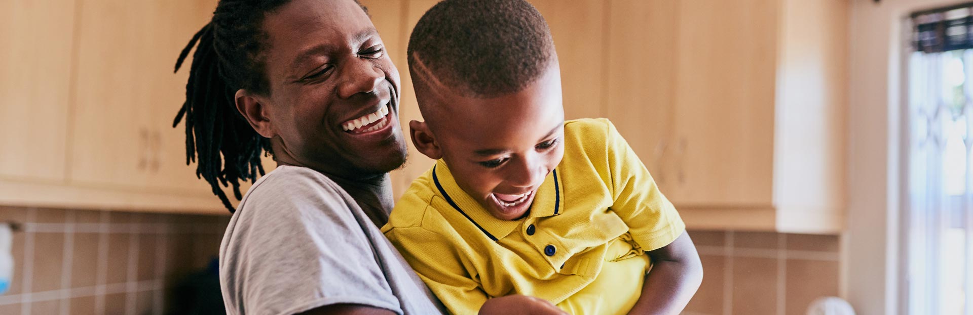 Father and Son playing