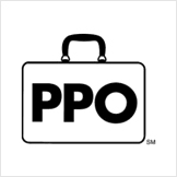 PPO letters in a suitcase logo.