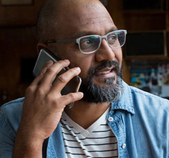 Man on phone