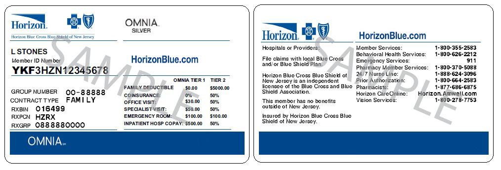 OMNIA Health Plans  Horizon Blue Cross Blue Shield of New Jersey