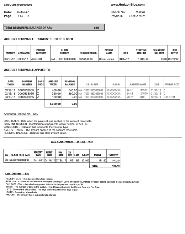 Blue Cross Payment 13