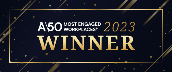 A50 Most Engaged Workplaces award badge